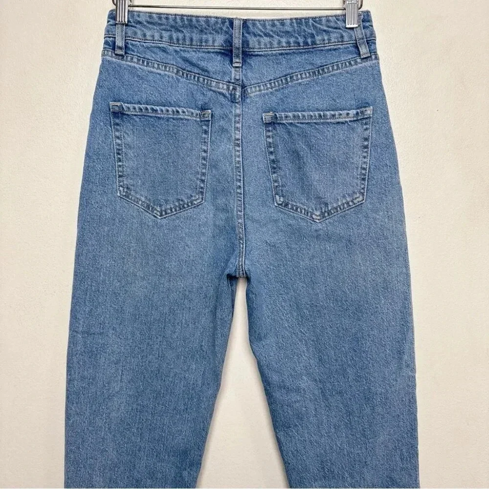 Ever  New Womens 6 Denim Effy Barrell Relaxed Leg Jeans Medium Wash - Picture 11 of 14